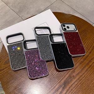 Funda para iPhone 15 con Pedrería Fijada Firmemente, Proceso de Galvanoplastia Multicapa, Carcasa Rígida de <span class=keywords><strong>PC</strong></span> Duradera, Parte Trasera Adornada con Joyas - Product Image 2