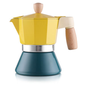 Emode หม้อ<span class=keywords><strong>กาแฟ</strong></span>อิตาลีมอคค่า, หม้อ<span class=keywords><strong>กาแฟ</strong></span>เอสเปรสโซ่ทำจากอลูมิเนียมพร้อมด้ามไม้ไผ่ - Product Image 2