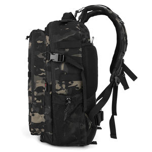Mochila Táctica LUPU de 40L, Diseño Caqui, Mochila de Senderismo Impermeable de Oxford, con Marco Interno, Sistema Molle - Product Image 3