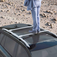 QIMNING TC-eyu Aluminium-Dachgepäckträger für SUVs, Abschließbar, 100kg Tragfähigkeit, 120x14x20cm