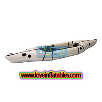 Kayak Gonflable Usine Personnalisé Vitesse Packraft Solo UV Kayak Gonflable Bateaux Avec Aileron Détachable