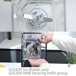 Ses kapağı ile ticari mikser 2L profesyonel yüksek hızlı büyük güç için buz ezmek yüzlü sıkacağı Milk Shake sos çorba - Product Image 4