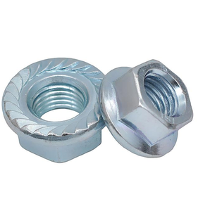 Mạ kẽm M10 1.25 din6923 Titan mặt bích hạt <span class=keywords><strong>M20</strong></span> đầy đủ chủ đề gầy mặt bích thép không gỉ răng cưa cho các ứng dụng khai thác mỏ - Product Image 2