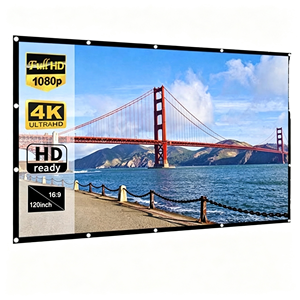 Pantalla de Proyección Móvil Plegable para Exteriores, Relación de Aspecto 16:9/4:3, Tela de Lona, Cualquier Tamaño Personalizable - Product Image 1