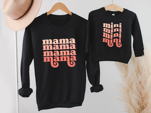 Venta al por mayor de conjuntos a juego para la familia, ropa para mamá <span class=keywords><strong>y</strong></span> yo, <span class=keywords><strong>Sudadera</strong></span> con capucha familiar de tela de rizo francés - Product Image 3