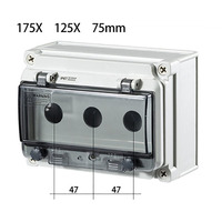 Bouton poussoir d'arrêt d'urgence 22 mm, étanche à la poussière, étanche IP67, 1NO 1NC 10A 500V, boîte de commande d'interrupteur ABS/PC