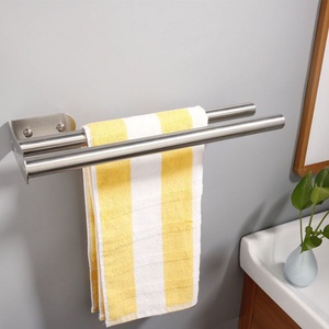 YOTO <span class=keywords><strong>Moderno</strong></span> Portasciugamani Doppio da Parete in Acciaio Inox 40cm, Tubo Circolare per Hotel, <span class=keywords><strong>Porta</strong></span> Carta Igienica, Accessori Bagno - Product Image 1