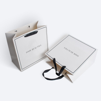 Sac en papier imprimé pour vêtements, idéal pour l'emballage cadeau et le shopping, avec ruban – Offre spéciale