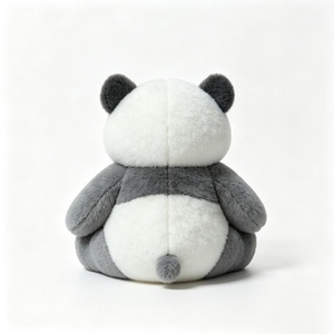 Peluche de panda personalizado, panda gris y blanco, lindo juguete de panda, peluche de panda gordo, muñeco de panda suave - Product Image 6
