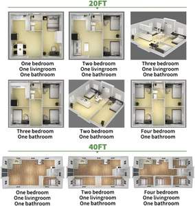 منزل متنقل قابل للتوسيع معتمد من CE، فيلا متنقلة مجهزة بالكامل، منزل مسبق الصنع سريع البناء مقاوم للحريق، كوخ شاطئي - Product Image 3