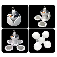 Lampe LED solaire d'urgence rechargeable par USB, pliable, en forme de ballon de football, pour panne de courant, tente, camping, pêche, extérieur