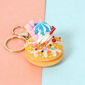Grosir Gantungan Kunci Donat Kue Krim <span class=keywords><strong>Mini</strong></span> Simulasi Kartun Buatan Tangan Ramah Lingkungan Berkualitas Tinggi Kreatif - Product Image 2
