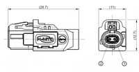 HSD 4P Femelle À Unique H-MTD Câble 100cm