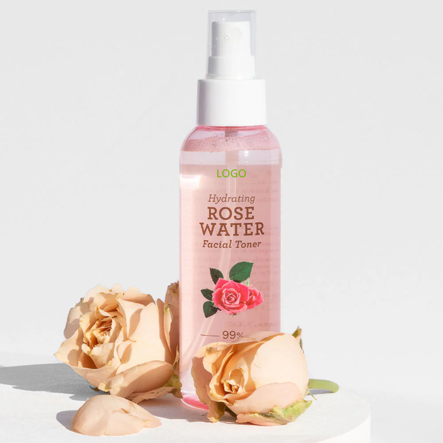 Private Label 100% Vegan Lightening Anti-Aging Whitening Refreshing Hydrating Rose Water Facial Toner Mist Spray