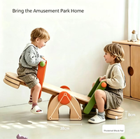 Balançoire intérieure multifonctionnelle en bois de hêtre pour enfants, convertible en banc, pour la maison et la maternelle