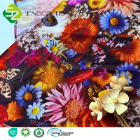 Tissu en lin et rayonne de qualité supérieure, 158 g/m², écologique, respirant, antibactérien, uni, occultant, imprimé numérique, motif floral, vêtements tissés