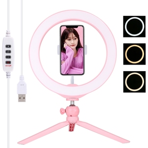 Anillo de luz portátil para sala de estar, luz de relleno con trípode para selfis, 10,2 pulgadas, 26cm - Product Image 6