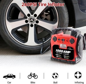 Xách tay xe nhảy khởi động nhảy hộp gói khẩn cấp pin <span class=keywords><strong>Jumper</strong></span> với máy nén khí <span class=keywords><strong>USB</strong></span> Charger LED ánh sáng cho xe SUV thuyền - Product Image 3