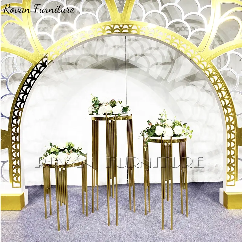 Wholesale price elegant style flower arch wedding backdrop design for events used
