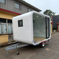 Mini-remorque de bureau mobile économique de 3 m/10 pi sur roues, petite pièce de bureau extérieure, pod de bureau mobile