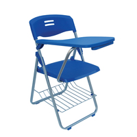 Chaise de loisirs pliante moderne en plastique avec tablette d'écriture, support pour livre et tablette, taille personnalisable, pour extérieur, bureau, hôtel, hôpital, salle à manger, école