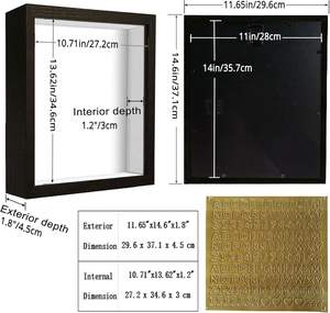 Marcos de Fotos de PVC Personalizados en Color Negro, Dorado y Blanco, para Colgar en la Pared, Tamaños A4, A3, 5x7, 6x8, 8x10, 11x14 Pulgadas, Marcos de Plástico para Cuadros - Product Image 2
