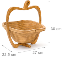 Bamboe Fruitmand Winkelen Opslag Plastic Mand Vouwmand Decoratieve Schaal Fruitschaal