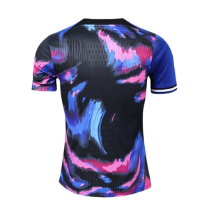 Maillot <span class=keywords><strong>de</strong></span> football imprimé <span class=keywords><strong>de</strong></span> qualité supérieure 2026 Saxony Energy Edition, rouge et bleu flamme, respirant, séchage rapide, haute fidélité, pour l'entraînement - Product Image 2