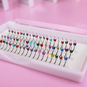 Premium 12 Reihen Weihnachts feier Kristall Strass Glitter Wimpern <span class=keywords><strong>Blink</strong></span> Wimpern verlängerungen Privates Logo - Product Image 3