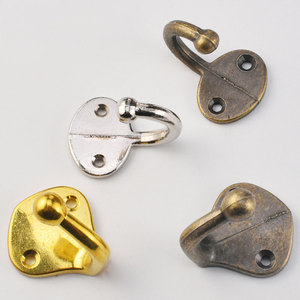Ganchos de pared individuales de hierro fundido en bronce antiguo, plata y oro para colgar abrigos y gorras detrás de puertas o en paredes. - Product Image 3