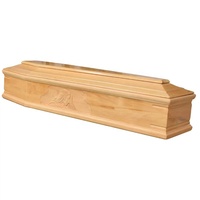 Cercueil funéraire en bois de style européen écologique avec poignées de cercueil ensemble d'accessoires pour urne de crémation et stockage des cendres