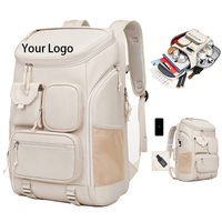 Bolsa de Viaje Impermeable con Puerto de Carga USB, Compartimento para Zapatos, para Computadora de 17 Pulgadas, para Viajes de Negocios, Mochila para Portátil de Gran Capacidad