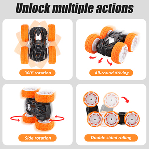 1/20 40MHz Mini đua điện off road diễn viên đóng thế xe đồ chơi đôi bên 360 xoay điều khiển từ xa diễn viên đóng Thế RC xe - Product Image 4