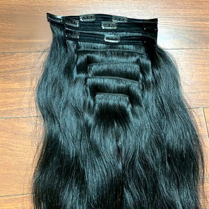 OFFRE SPÉCIALE NOËL Extensions de cheveux lisses et soyeuses à clipser Vente en gros Qualité supérieure 100% cheveux humains véritables vierges Remy russes - Product Image 1