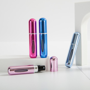 5ml Aluminum Perfume Refill Bottle <b>Small</b> Window Bottom Direct Fill Self-pumping Press Spray Travel Cosmetic <b>Container</b> - Product Image 3