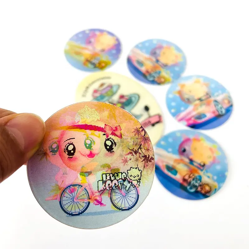 Custom Printing Colorful Die Cut Motion 3D Car Anime Lenticular Stickers