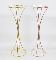Support de fleurs en métal doré pour décoration florale de table d'hôtel pour événements de mariage