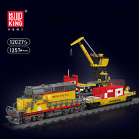 Modèle de locomotive diesel télécommandée haute technologie Mould King 12027S SD40-2, train RC, cadeaux de Noël pour adultes, ensembles de blocs de construction