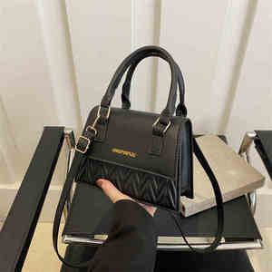 Túi đeo vai nữ thời trang và đa năng phong cách đơn giản túi vuông nhỏ khóa retro Túi đeo chéo lấp lánh - Product Image 3