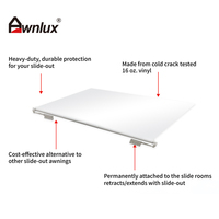 Awnlux W5250C Auvent coulissant haut de gamme en alliage d'aluminium pour camping-car, accessoire extérieur pour camping-car, pour extension de toit coulissant
