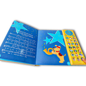 Libro de tablero de audio personalizable para niños, rimas musicales, canción, sensación táctil, papel de cartón encuadernado duro, servicio de impresión de libros de sonido - Product Image 6