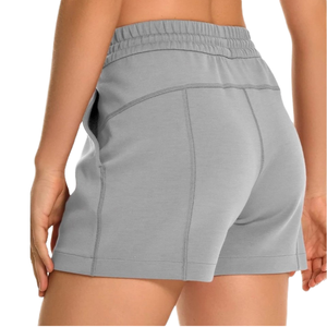 Hot Selling <b>Women's</b> Cotton <b>Sweat</b> <b>Shorts</b> with Custom Gray Side Pockets Wholesale Price Casual Wear Quality Product - Product Image 1