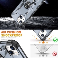 Coque de Protection complète en métal pour Iphone 14, 13, 12, 11, XR, support de voiture à 360 degrés pour Apple Iphones