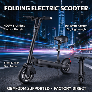 Nouvelle trottinette électrique pliable de 10 pouces, moteur sans balais de 400 W, vitesse de 40 km/h, autonomie de 30 à 80 km, trottinette pour adultes - Product Image 1