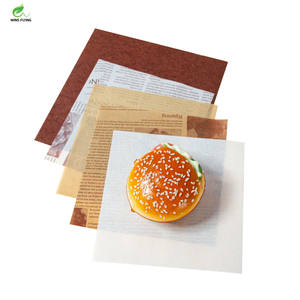 Wins Flying <span class=keywords><strong>Papier</strong></span> kraft enduit de cire anti-graisse de qualité alimentaire <span class=keywords><strong>Papier</strong></span> d'emballage double face pour pain et gâteau avec logo personnalisé - Product Image 1