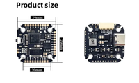 F722 Mini V2 Flight Controller Stm32f722ret6 Mpu6500 Dps310 20X20mm 5V 2.5A 9V 2.5A Bec Mendukung 6.0g untuk Drone Fpv