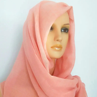 Fabricant de tissu à haute torsion 100% Polyester musulman soudanais femmes Voile Toub musulman japonais Voile tissu pour écharpe