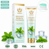 Dentifrice Blanchissant Probiotique à la Menthe Fraîche OEM ODM Échantillon Gratuit Formule Personnalisée Marque Privée Soins Bucco-Dentaires Vente en Gros Fournisseur d'Usine
