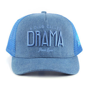 Sombrero de hombre de malla Premium azul cielo a la moda de 5 paneles, gorra de camionero de mezclilla deportiva, gorra de mezclilla personalizada - Product Image 2