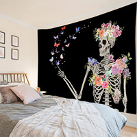 Tapisserie murale en polyester à motifs variés, résistante à la décoloration, légère, facile à accrocher, art mural, vente en gros, style bohème